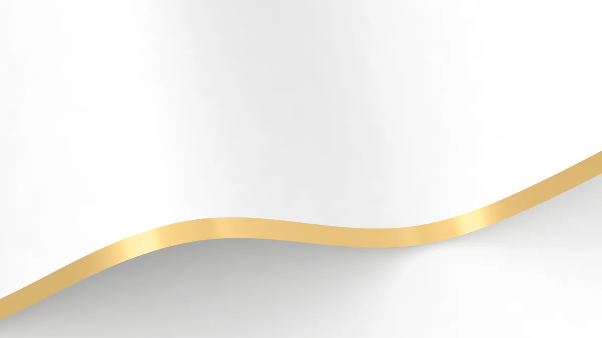 Abstrakte Welle in Weiß und Gold