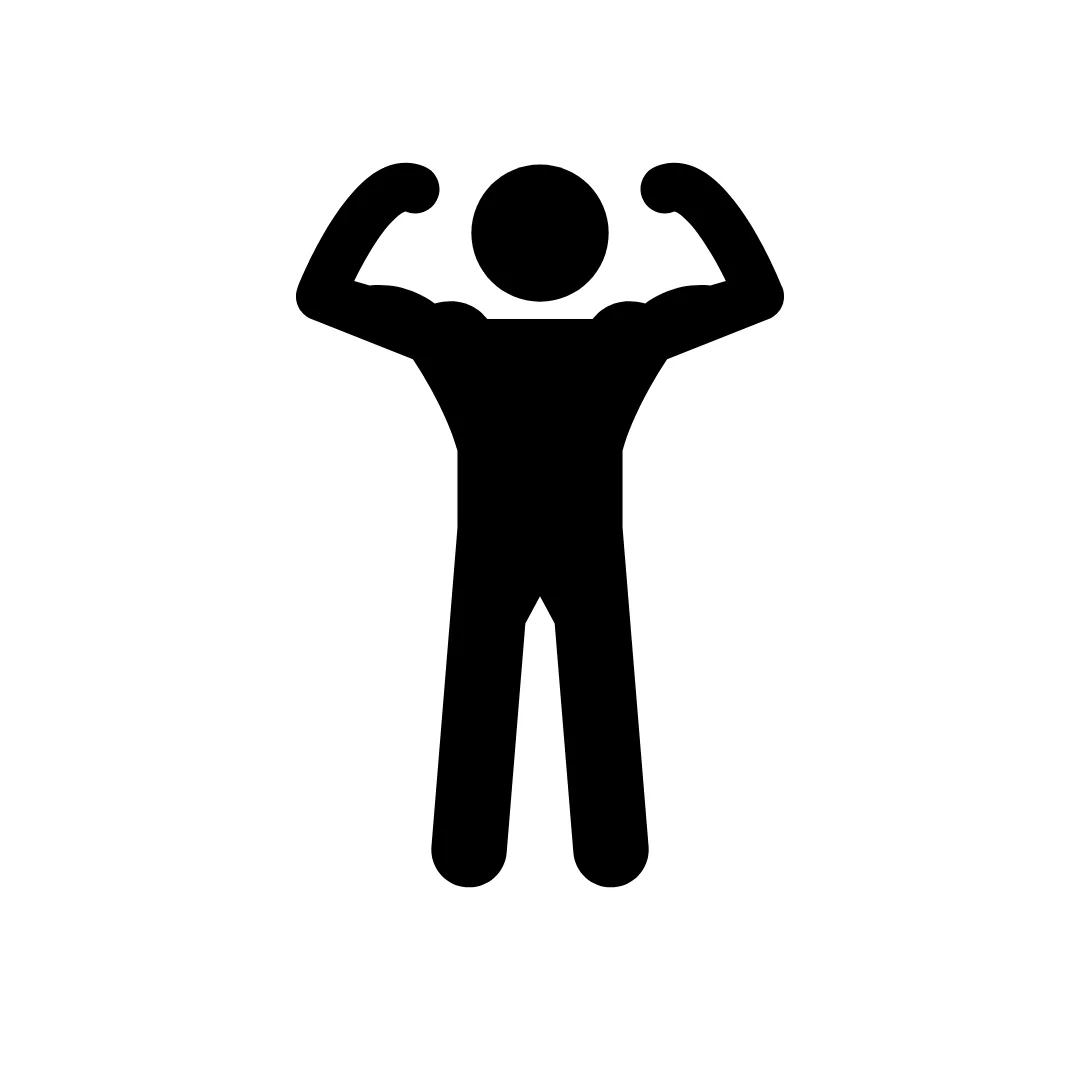 Symbol eines kräftigen Menschen